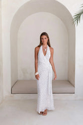 Spot The Treasure Maxi Dress White