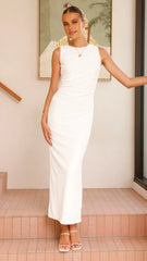 Sarsha Boatneck Maxi Dress - White