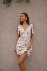 On Vacay Mini Dress Santorini Print