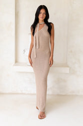 Sunshine Picnic Maxi Dress Beige