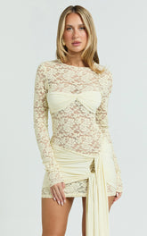 Lioness - Midnight Mini Dress - In Butter