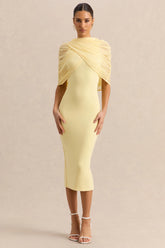 Mirana | Lemon Halter-Neck Midi-Dress