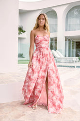 Dainty Events Strapless Maxi Dress Pink