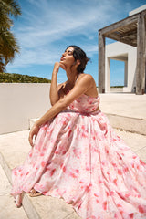 Sunset Soiree Maxi Dress Pink