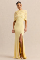 Melva | Lemon Bandeau Maxi Dress