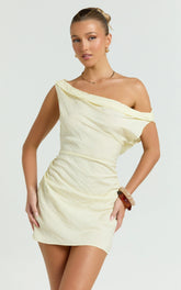 Lioness - Sweetheart Mini Dress - In Butter