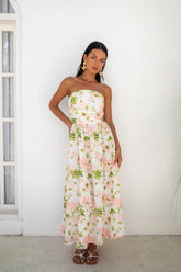 Bellissima Strapless Maxi Dress Pink